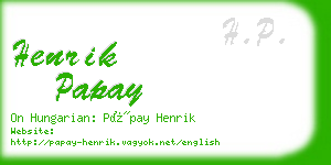 henrik papay business card